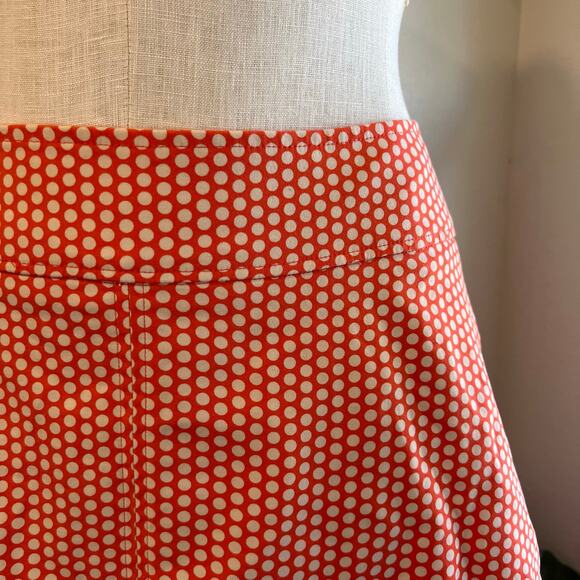 Lane Bryant Orange Polka Dot A Line Mod Collection Cotton Skirt Size 22 - Picture 7 of 12
